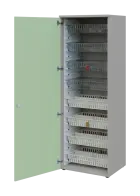 EUROMEDICA D - 66/M skříň léková boxová, 1-dveřová, levá, 1950x660x535, korpus šedý, dvířka šedo-zel